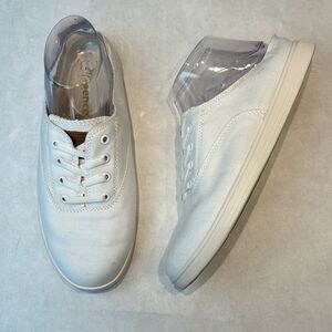 Spenco Orthotic White Canvas Slip On Sneakers Santa Rosa Mules Womens Sz 8.5